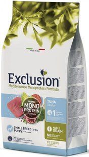 Exclusion Puppy Tuna Small Breed корм для цуценят дрібних порід з тунцем 500 г 5548 фото