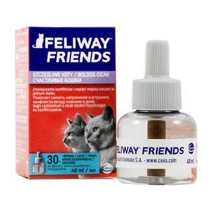Ceva (Сева) Feliway Friends (сменный блок) - Средство для снятия стресса и коррекции поведения у кошек при групповом содержании CEV28853 фото