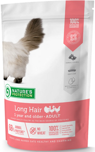 Сухой корм для взрослых кошек с длинной шерстью Nature's Protection Long hair 400г NPS45760 фото