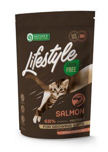 Сухой беззерновой корм для котят с лососем Lifestyle Grain Free Salmon Kitten 400г NPLS45952 фото