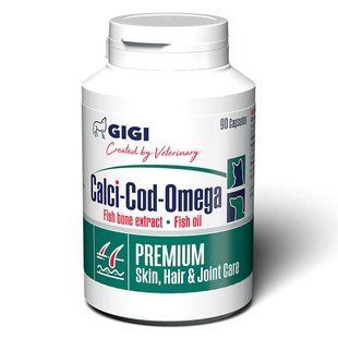 Gigi (Гиги) Calci-Cod-Omega - Витаминно-минеральный комплекс для суставов, хрящей, костей, шерсти и кожи для собак и кошек - 90 шт GIG43034 фото