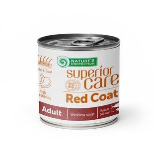 Суп для собак з рудим забарвленням шерсті з лососем та тунцем Nature's Protection Superior Care 140 мл КІКNPSC63361 фото